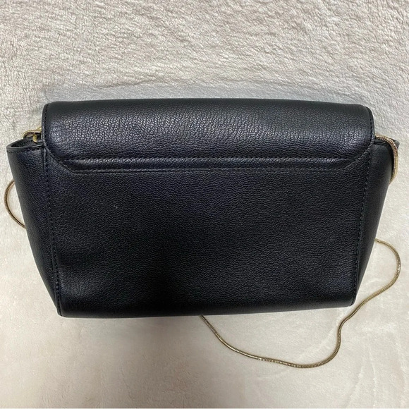 Kate Spade Jill Longacre Couth Black Leather Shoulder Bag Handbag Chain Strap - Picture 13 of 16